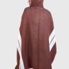 Hoddie Brown Soft Alpaca Poncho “Wara”