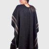 V neck Black Soft Alpaca Poncho “Yanay”