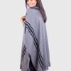 Collar Gray Soft Alpaca Poncho “Sapay”