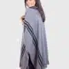 Collar Gray Soft Alpaca Poncho “Sapay”