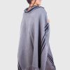 Collar Gray Soft Alpaca Poncho “Sapay”