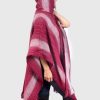Hoddie Burgundy Soft Alpaca Poncho “Cusi”