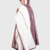 Hoddie Brown and White Soft Alpaca Poncho “Illari”