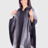 Collar Gray Soft Alpaca Poncho “Killay”