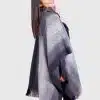 Collar Gray Soft Alpaca Poncho “Killay”