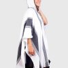 Hoddie Black and White Soft Alpaca Poncho “Sumaq”