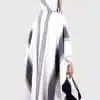 Hoddie Black and White Soft Alpaca Poncho “Sumaq”