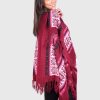 Andean Burgundy Soft Alpaca Ruana for women