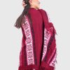Andean Burgundy Soft Alpaca Ruana for women