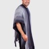 V neck Gray Soft Alpaca Poncho “Yaku”