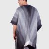 V neck Gray Soft Alpaca Poncho “Yaku”