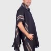 Collar Black Soft Alpaca Poncho for Men “Unay”