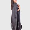 Dark Gray Soft Alpaca Ruana for women “Sepik”