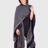 Dark Gray Soft Alpaca Ruana for women “Sepik”