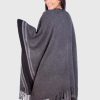 Dark Gray Soft Alpaca Ruana for women “Sepik”