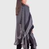 Dark Gray Soft Alpaca Ruana for women “Sepik”
