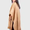 Solid Beige Alpaca Ruana “Danube”