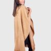 Solid Beige Alpaca Ruana “Danube”