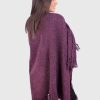 Alpaca Wool Boucle Ruana in Violet “Zambezi”