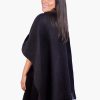 INTI0121 INTI ALPACA-Black Soft Alpaca Ruana Shawl for women