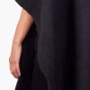 INTI0121 INTI ALPACA-Black Soft Alpaca Ruana Shawl for women