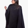 INTI0121 INTI ALPACA-Black Soft Alpaca Ruana Shawl for women