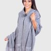 Alpaca Shawl in Gray “Copan”