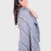 Alpaca Shawl in Gray “Copan”