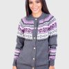 Gray Alpaca Cardigan Sweater for Women