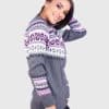 Gray Alpaca Cardigan Sweater for Women
