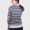 Turtleneck Gray and Black Alpaca Sweater for Women