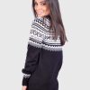 Turtleneck Black Alpaca Sweater for Women