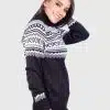 Turtleneck Black Alpaca Sweater for Women