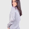 Silver Gray Alpaca Cardigan Sweater for Women