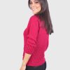 Cerise Hand Made Alpaca Cardigan Sweater for Women