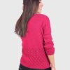 Cerise Hand Made Alpaca Cardigan Sweater for Women