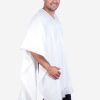 INTI ALPACA White Alpaca Poncho For Men
