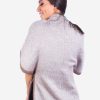 INTI ALPACA Poncho Sweater for Women in Beige Alpaca Wool