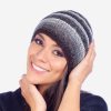 INTI ALPACA Hand Knitted Alpaca Hat for Women - Shades of Blue -Winter Gift - INTI0142