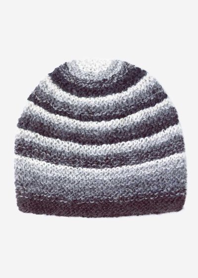 INTI ALPACA Hand Knitted Alpaca Hat for Women - Shades of Blue -Winter Gift - INTI0142