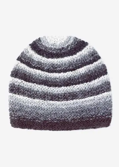 INTI ALPACA Hand Knitted Alpaca Hat for Women - Shades of Blue -Winter Gift - INTI0142