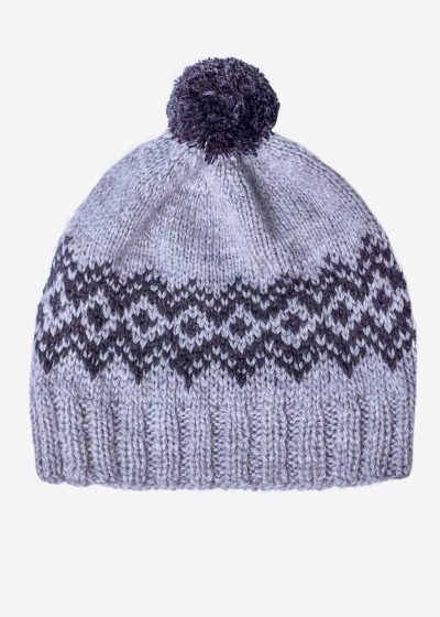 INTI ALPACA Winter Hat for Men in Gray Alpaca Wool
