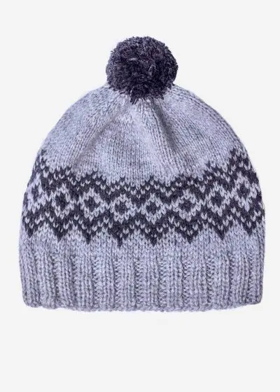 INTI ALPACA Winter Hat for Men in Gray Alpaca Wool