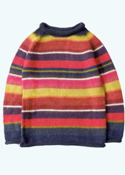 Kid Boy Multicolored Soft Alpaca Sweater