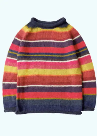 Kid Boy Multicolored Soft Alpaca Sweater