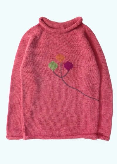 Kid Girl Punch Soft Alpaca Sweater
