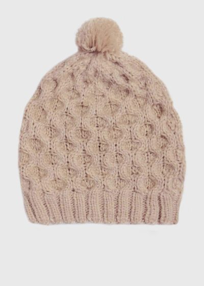 Hand Knit Soft Alpaca Hat “Tambo” - Beige