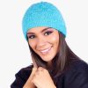 Peruvian turquoise alpaca hat