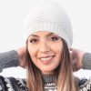 WHITE ALPACA HAT FOR WOMEN INTI0168