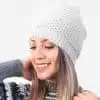 WHITE ALPACA HAT FOR WOMEN INTI0168